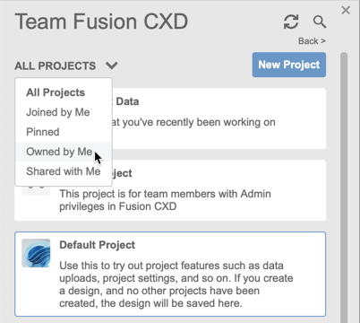 Visão geral da IU do painel de dados