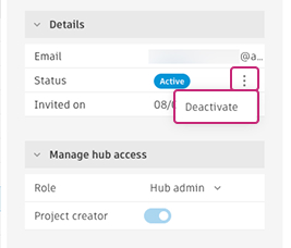 Desativar ou ativar membro