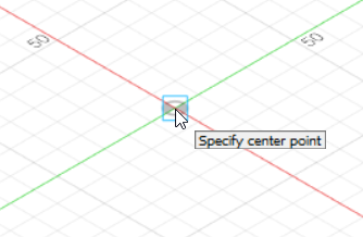ponto central da caixa