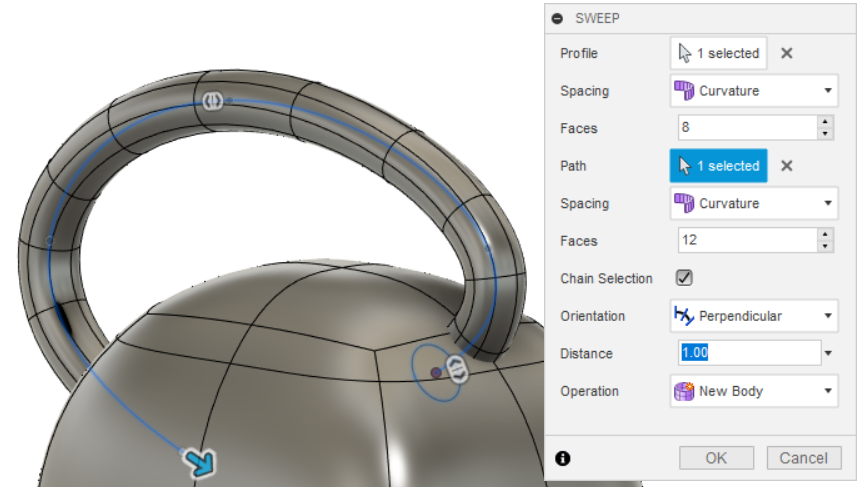 caixa de diálogo varredura
