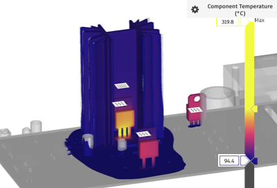 escala de temperatura do componente
