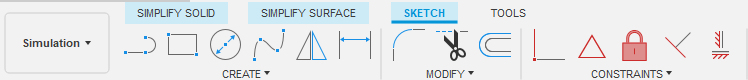 espaço de trabalho de simulação - simplificar guias