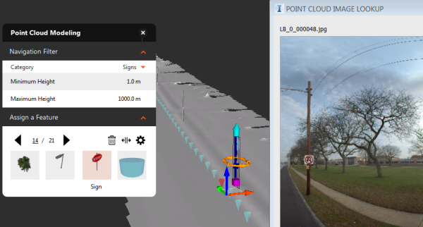 Busca de imagem de nuvem de pontos