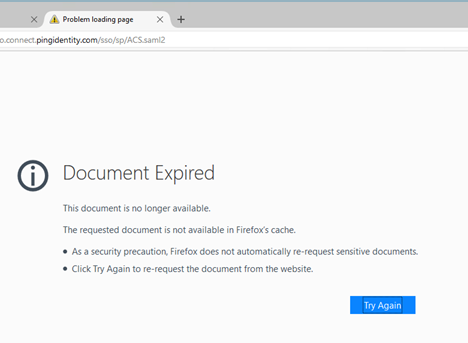 Erro: Documento expirado