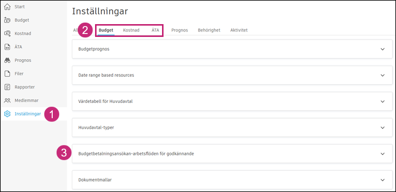 Inställningar för arbetsflöden för godkännande