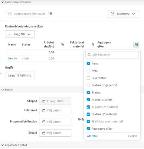 Associerade kostnader