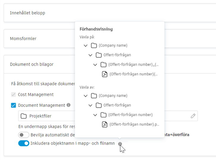 Förkorta dokumentnamn