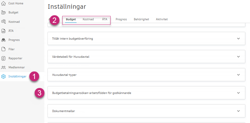 Inställningar för arbetsflöden för godkännande