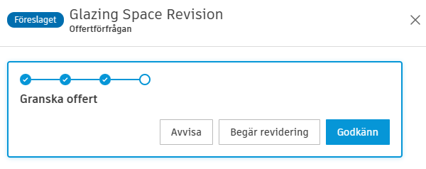 Arbetsflödesåtgärder för offertförfrågan
