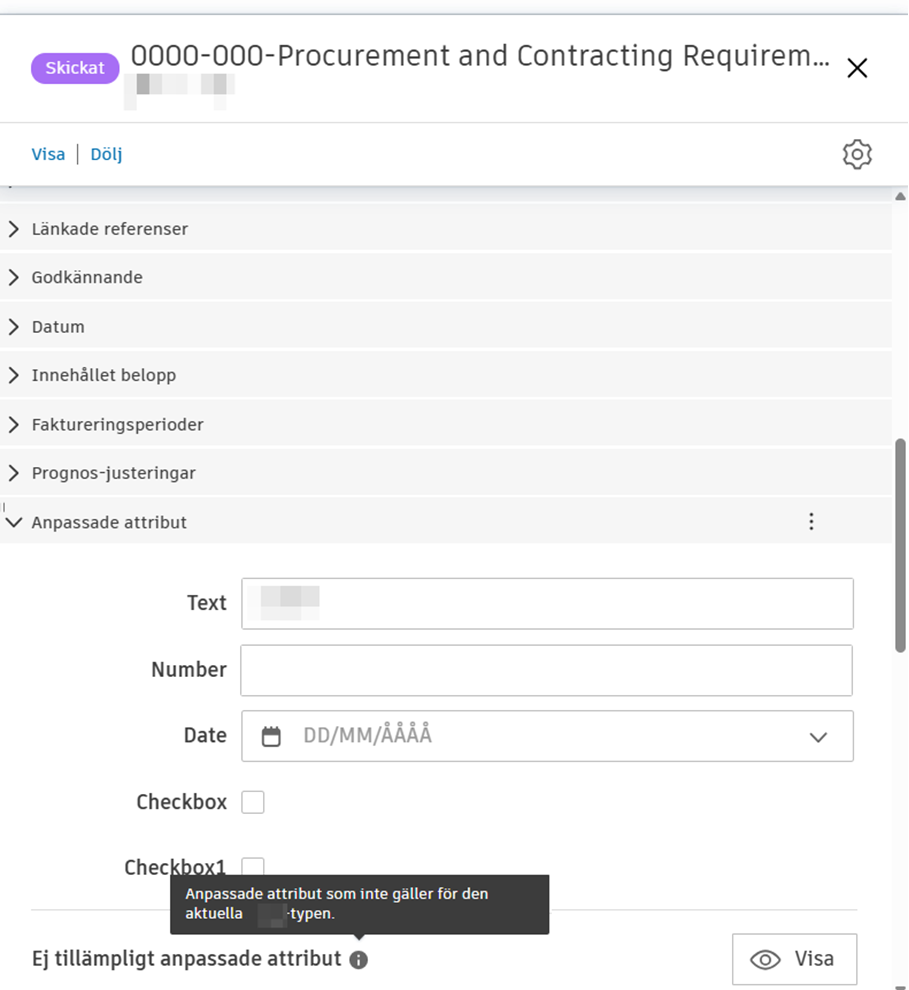 Visa anpassade attribut och meddelanden med verktygstips