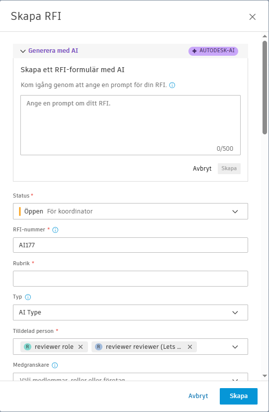 Gränssnitt för AI-assistent