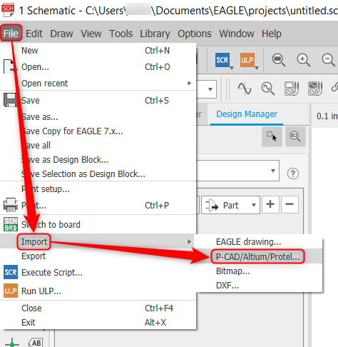 Forbindelse skelet fordomme How to import files created using Altium Designer / Protel Design software  in EAGLE