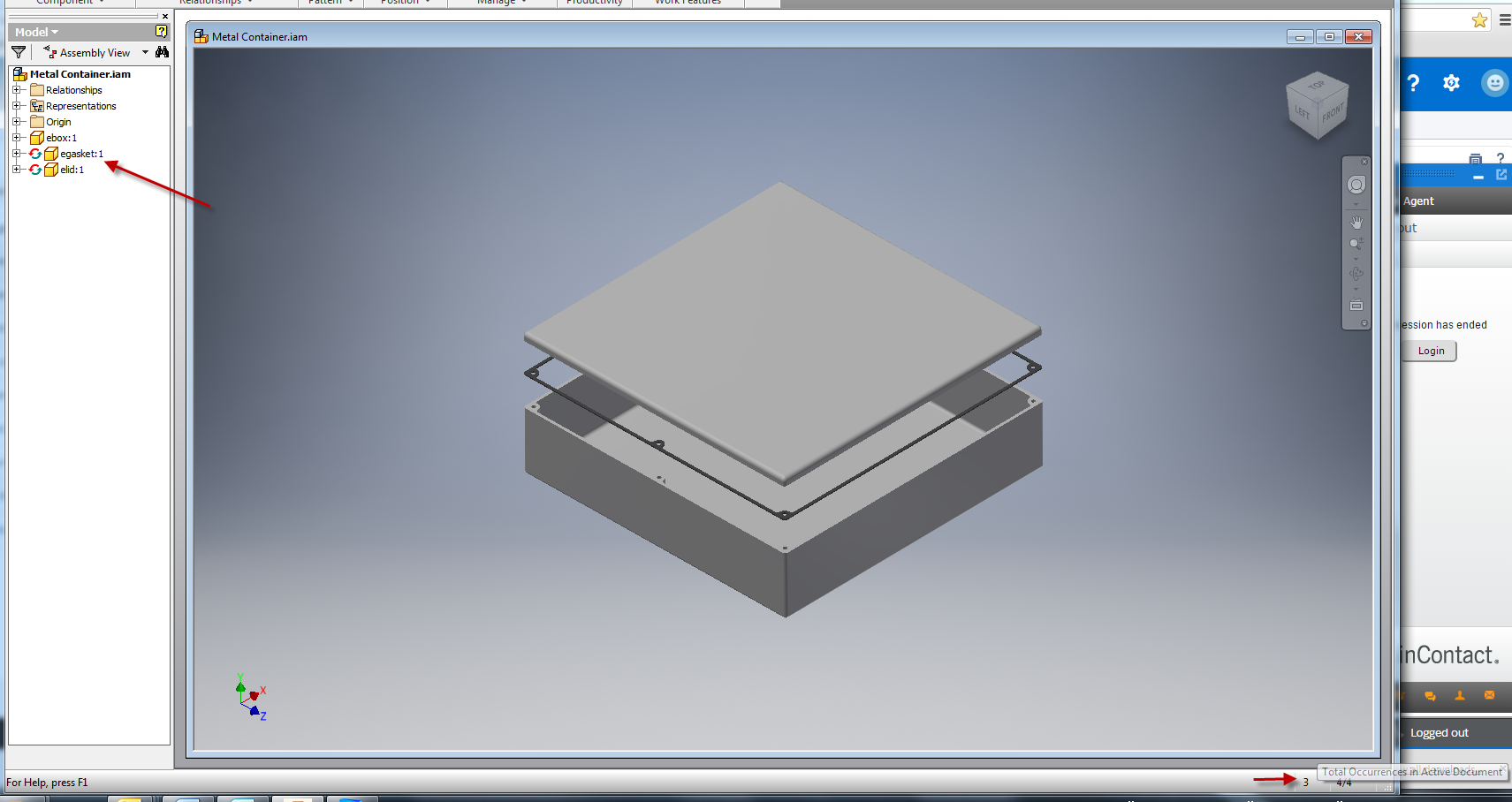Inventor Can the total number of parts be calculated in a top level assembly Inventor