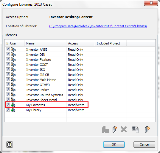 Copying Inventor Content Center Favorites to another computer