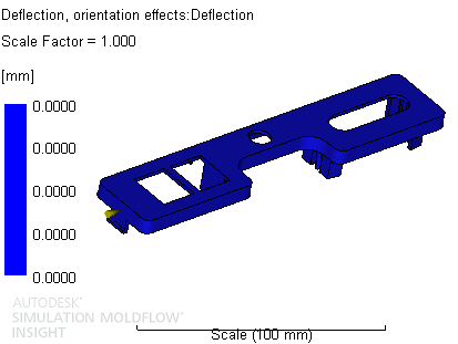 Why is Warp Deflection orientation effects showing zero in Moldflow