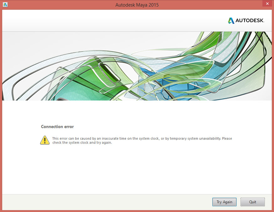 Connection Error This Error Can Be Caused By An Inaccurate Time On The System Clock Or By Temporary System Unavailability When Installing An Autodesk Software Search Autodesk Knowledge Network