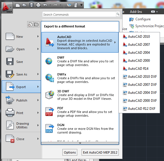 Some command such as CHAMFER, FILLET, and UNITS do not work after saving AutoCAD Architecture or