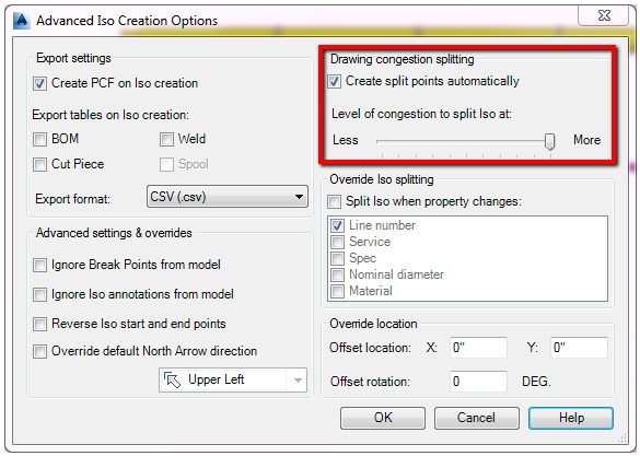Plant 3D: Isometric option Force Iso onto one Sheet has disappeared