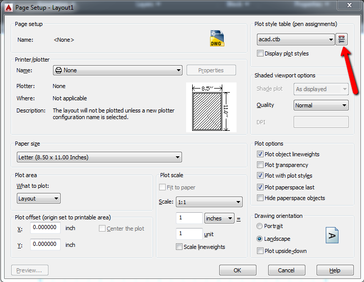 how to print autocad drawing in black and white