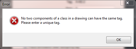 When trying to tag an AutoCAD Plant 3D P&ID component, which is