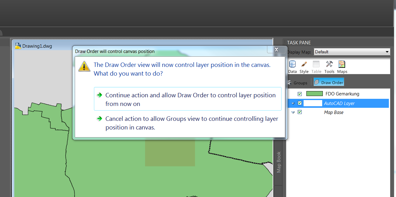Ordine di visualizzazione non funzionante con i layer FDO e AutoCAD
