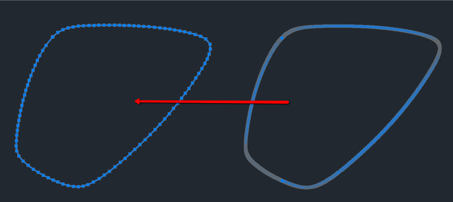 How to simplify polylines with a large number of vertices in AutoCAD