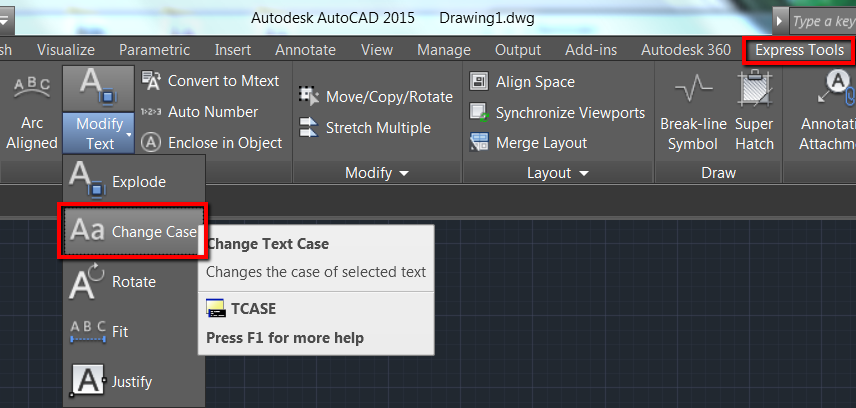 How to convert text case in AutoCAD