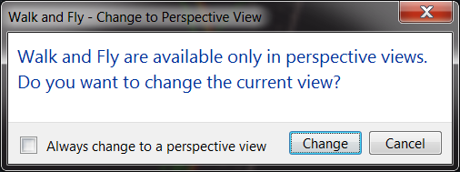 Warning Displayed When Using 3D Free Orbit 3DFORBIT In AutoCAD Products