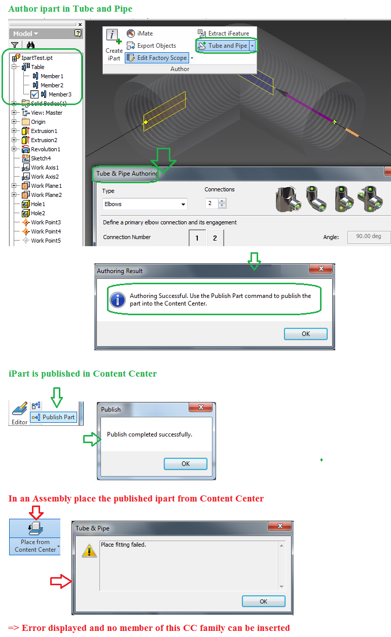 "Place Fitting Failed" during insertion of CC elements containing
