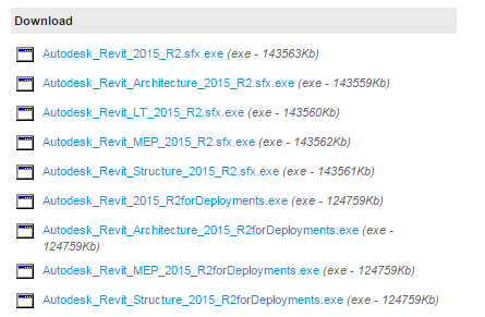 如何创建包含 UR7 + UR8 + UR9 的 Revit 2015 R2 部署