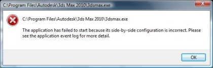 The Application Has Failed To Start Because Its Side By Side Configuration Is Incorrect When Launching An Autodesk Product Search Autodesk Knowledge Network - initialization error 4 roblox jak naprawic