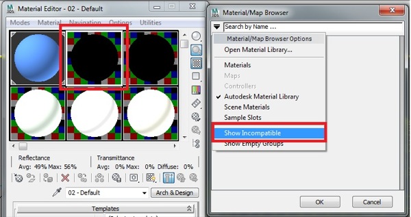 Rendering Materials compatibility