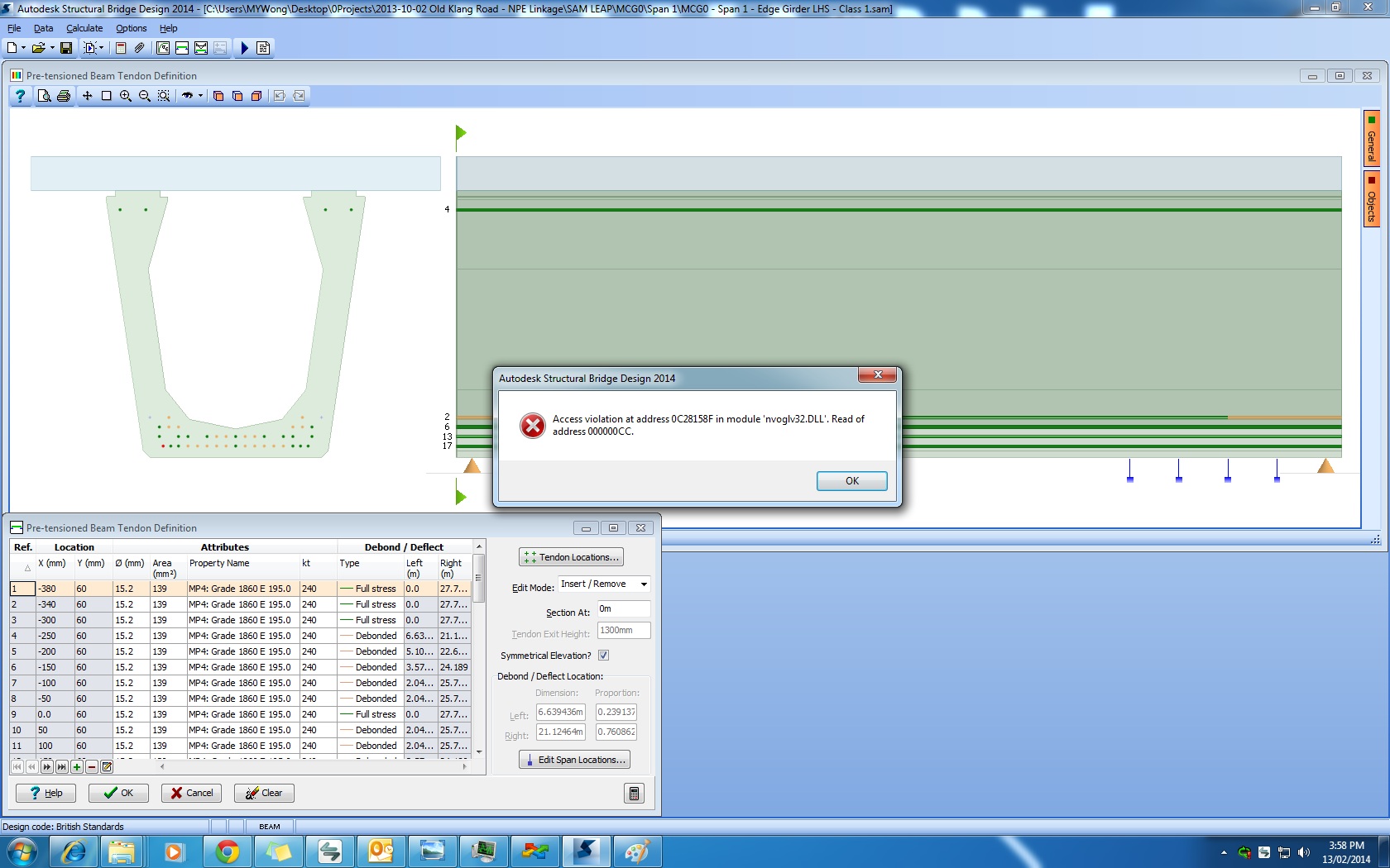 Access Violation At Address Error While Working In Autodesk Structural Bridge Design Structural Bridge Design Autodesk Knowledge Network
