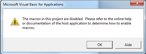 The macros in this project are disabled что делать excel