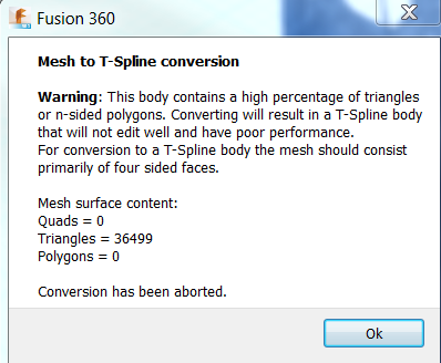 Have a problem,When i called T-splines to write a MeshToTsSurface