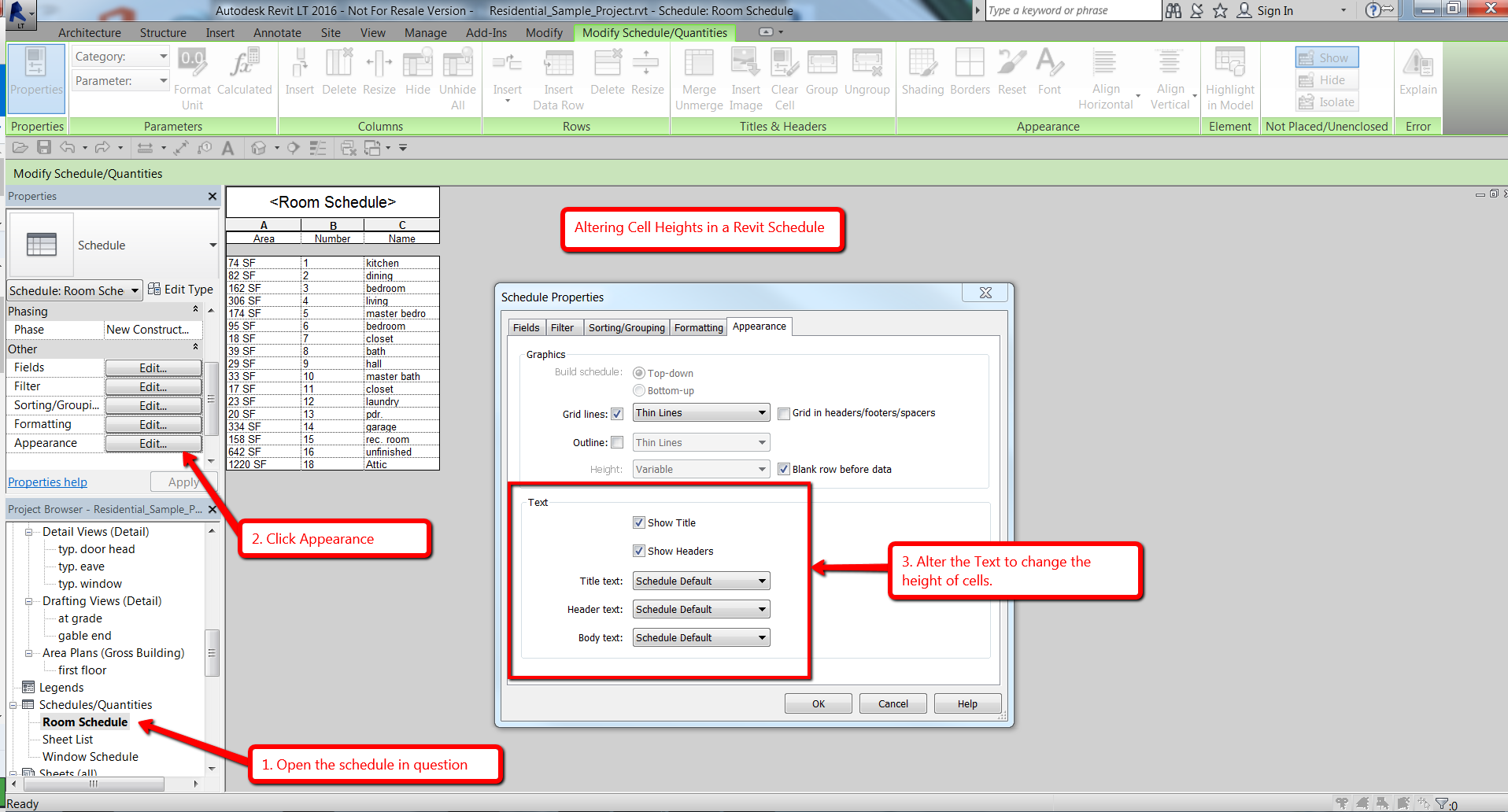 Equal Table Cell Heights Preventing Image Overflow in HTML  CSS - Revit - Altering Cell Heights in a Revit Schedule