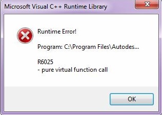 Error R6025 Pure Virtual Function Call During Analysis With Data Export Utility In Vault Vault Products Autodesk Knowledge Network