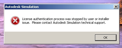 启动 Simulation Mechanical 时出现错误：“用户或安装程序问题已停止许可身份验证过程”