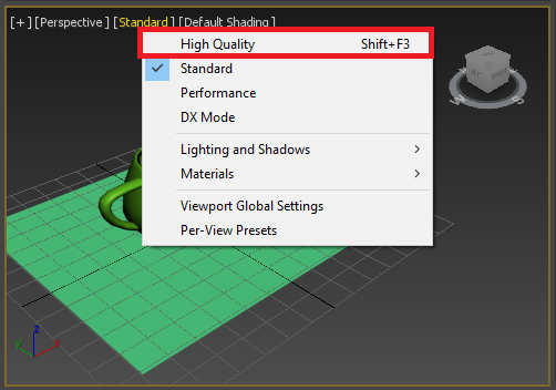Realistic Mode seems to be missing in the 3ds Max 2018 settings | 3ds 2019 | Autodesk Knowledge Network