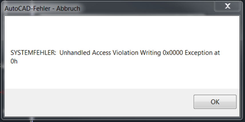 Fatal Error Unhandled Access Violation Writing 0x0000 Exception At 0h 7775