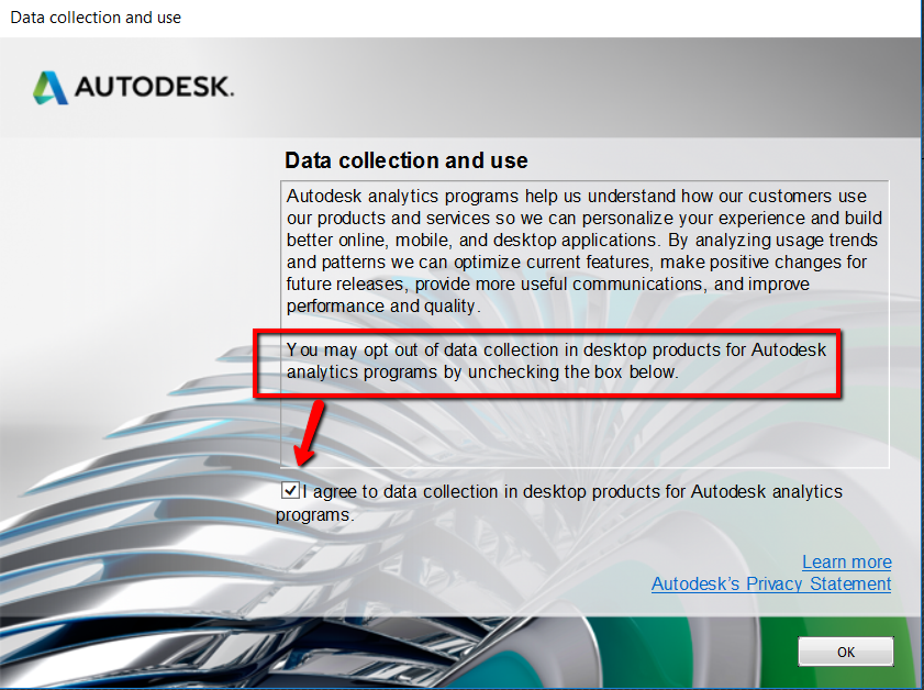 How to disable the Desktop Analytics Program in Revit