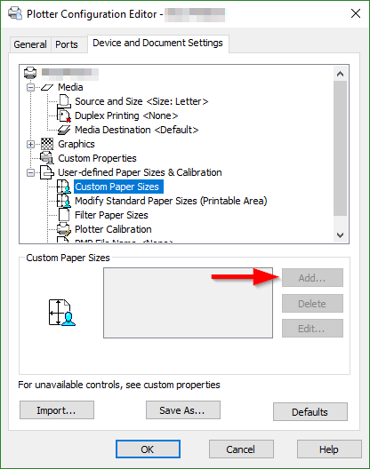 Unable To Add A Custom Paper Size In AutoCAD Products AutoCAD 