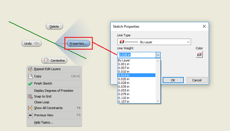 Inventor 2020 Drawing Sketch Line Weight Defaults Show Text Height Presets Instead Inventor 2020 Autodesk Knowledge Network