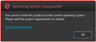 "You Cannot Install This Product On The Current Operating System" When ...