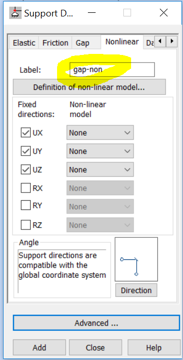 How nonlinear support or release defined by function can be