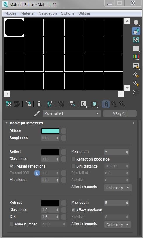 Material slots are black when using V-Ray in 3ds Max
