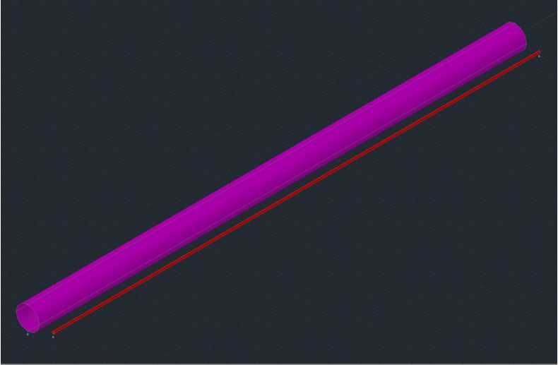 How to display small bore pipe as single line on orthographic drawings