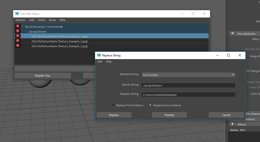 File paths for assets and assemblies cannot be found in Maya Maya