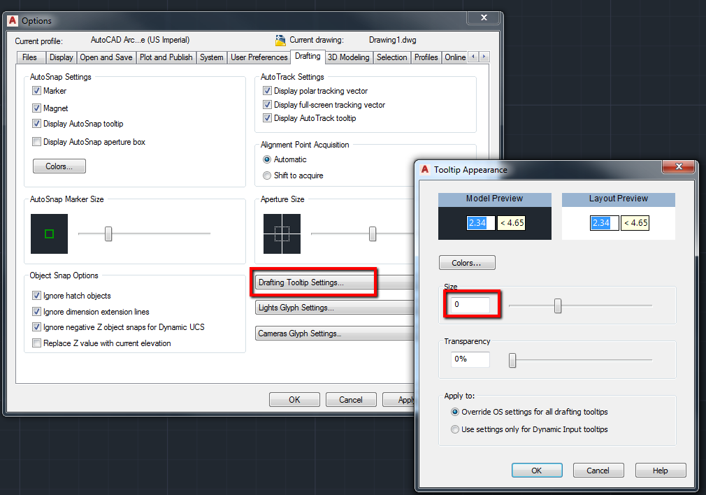 I campi di Input dinamico sono vuoti, vuoti o tagliati in AutoCAD