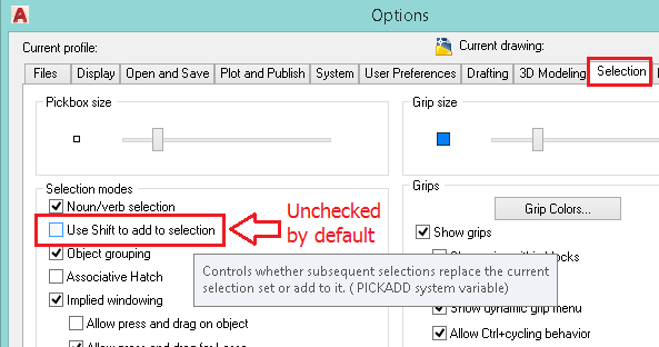 Cannot select multiple objects in AutoCAD